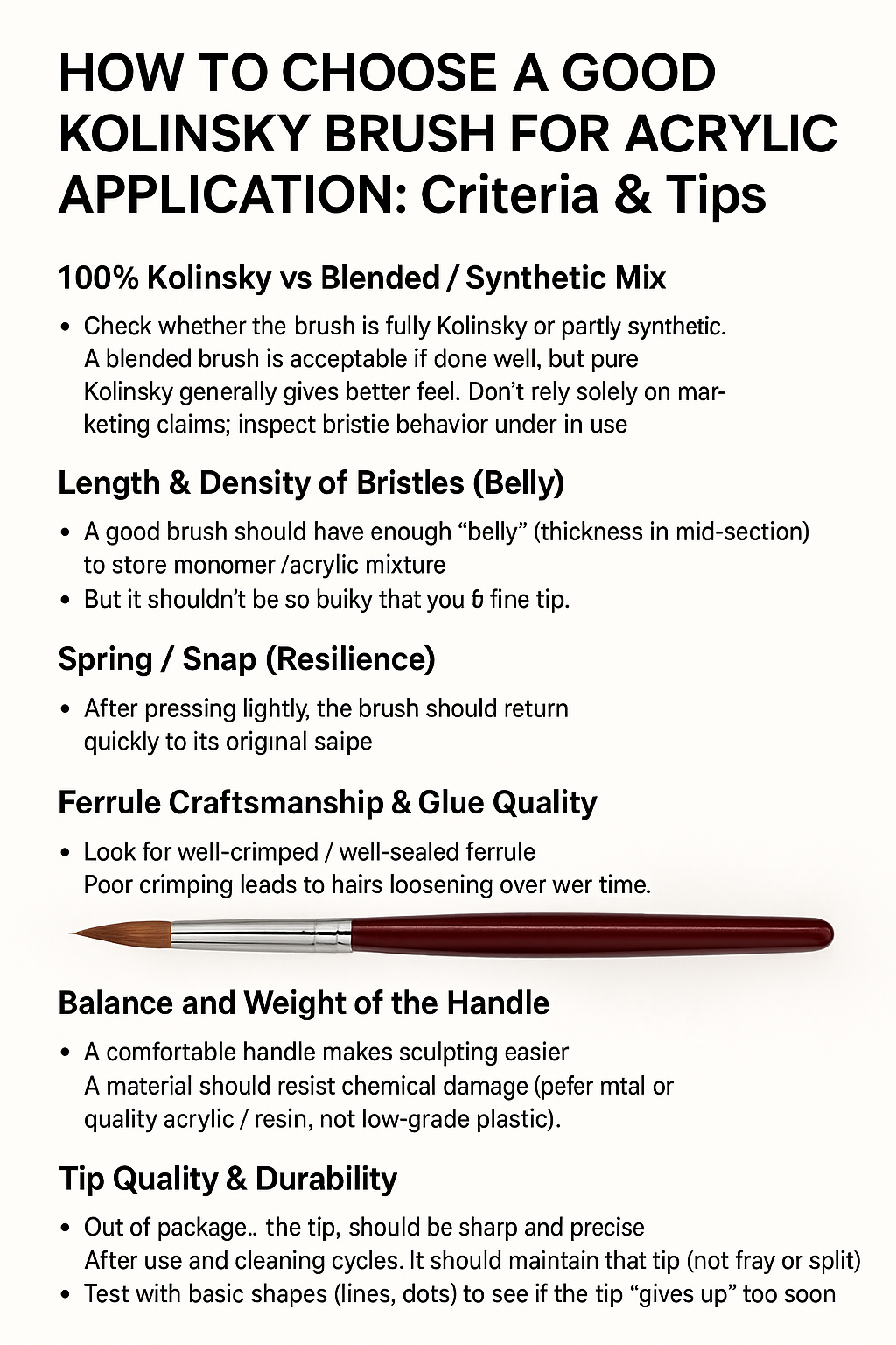 Great Kolinsky Brush: How to Choose, Use, & Maintain It (and Top Picks from Dynamic Nail Supply)