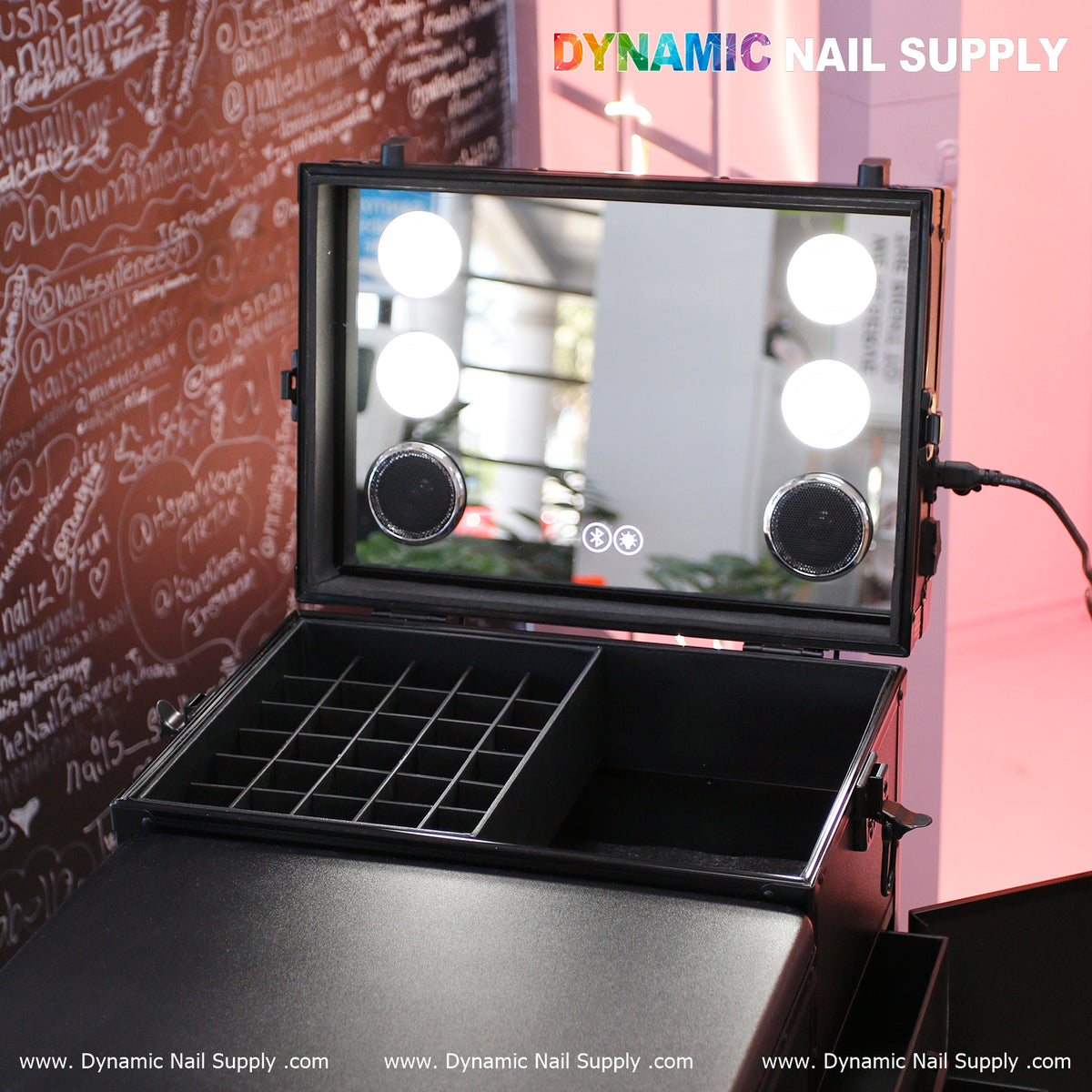 Portable Rolling Manicure Table – Foldable Nail Desk - Travel