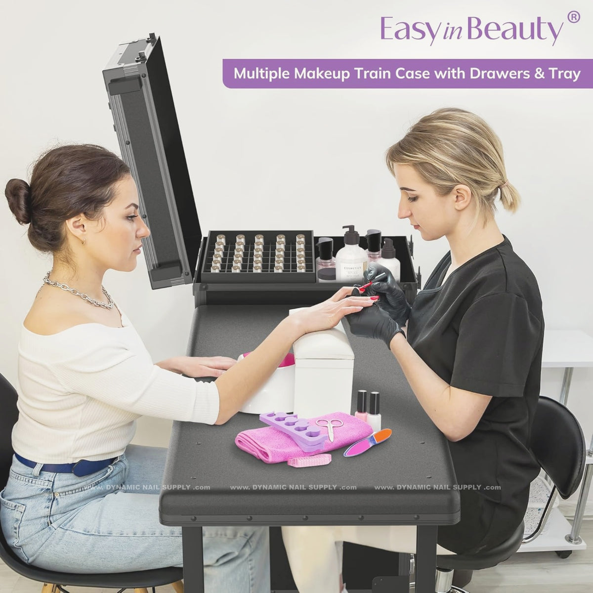 Portable Rolling Manicure Table – Foldable Nail Desk - Travel