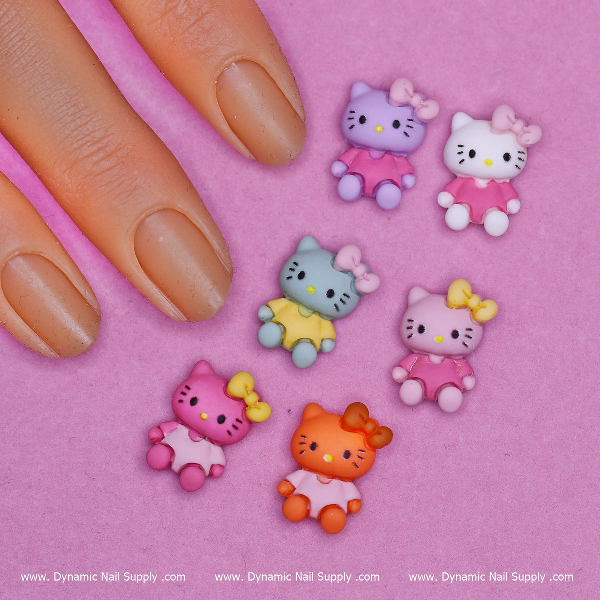 12pcs Hello Kitty Charm set (Cat Logo) Nail Charms for Nails Art Designs