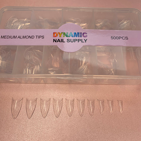 Medium Almond Tips Box from Dynamic Nail Supply