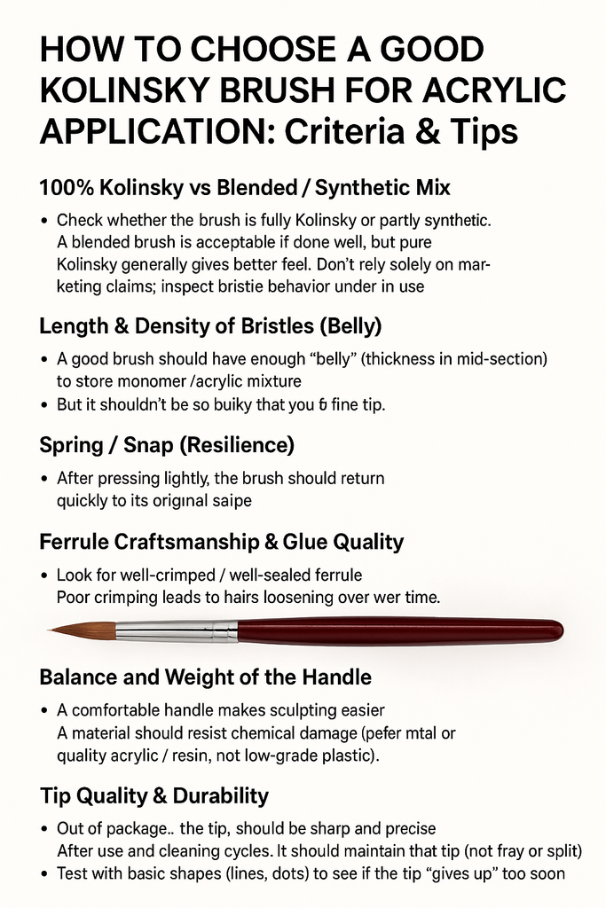 Great Kolinsky Brush: How to Choose, Use, & Maintain It (and Top Picks from Dynamic Nail Supply)