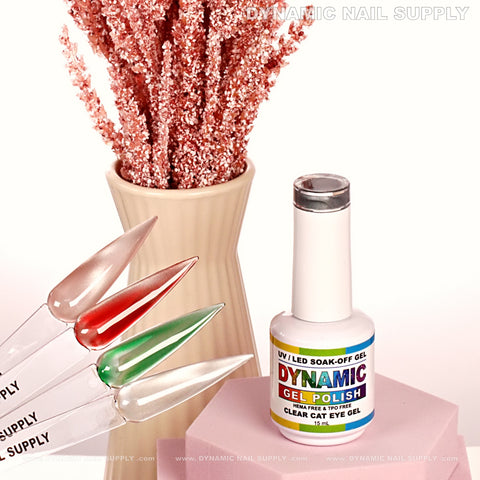 Clear Cat Eye Gel - Transparent Magnetic Silver Shimmery Gel Polish