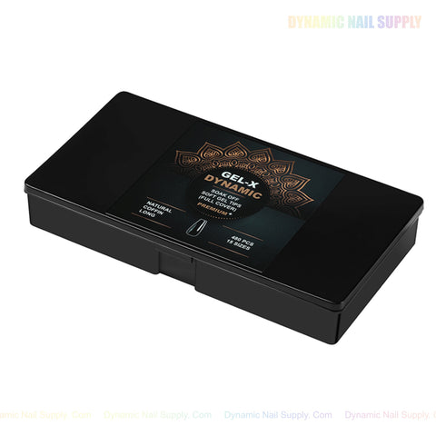 Natural Coffin (Long) Full Cover Soft-Gel Nail Tips (Black Box)