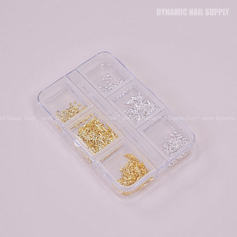 Gold and Silver Stars Mixed Sizes Flatback Sparkling Charms for Nail DIY Designs