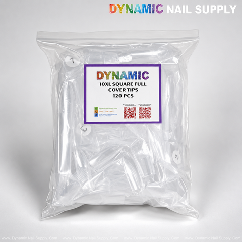 10XL Square Nail Tips Full Cover - Bag of 120pcs