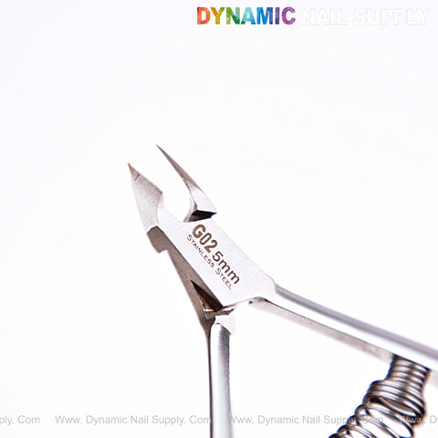 Close-up of NT1217 - G02 5mm Professional Stainless Steel Cuticle Nippers—ideal for pro nail care.
