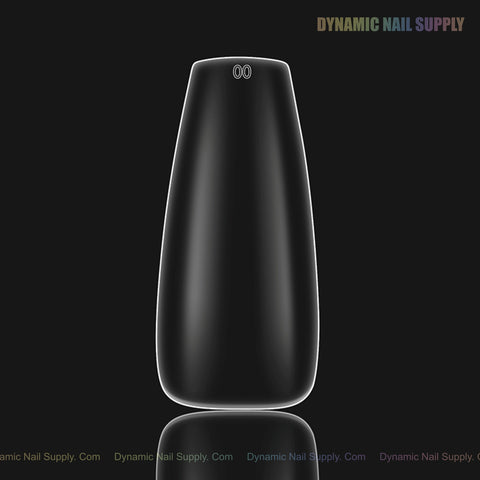 Natural Coffin (Long) Full Cover Soft-Gel Nail Tips (Black Box)