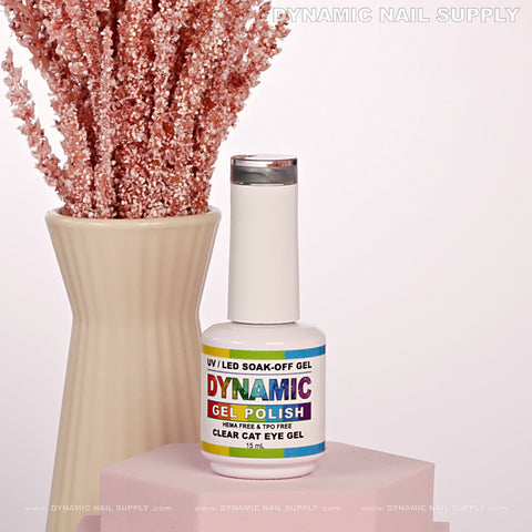 Clear Cat Eye Gel - Transparent Magnetic Silver Shimmery Gel Polish