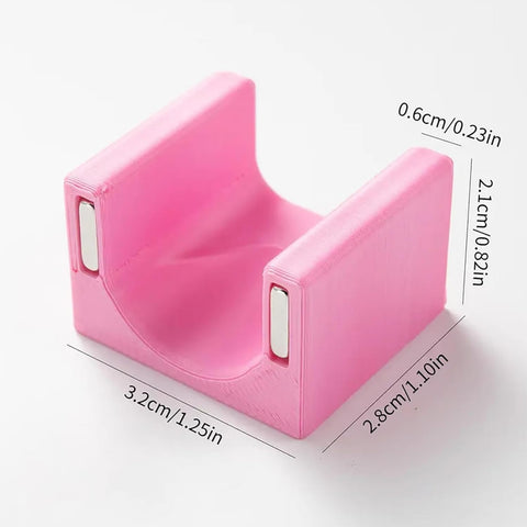 Pink Cat Eye Nail Magnet U-shape 5D Strong Magnetic Nail Art Tool for Cat Eye Gel Polish - Non-Slip Finger Stand for DIY & Salon