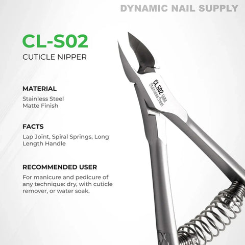 CL.S02 5MM - NGHIA Professional Cuticle Nippers Spiral Springs Stainless Steel