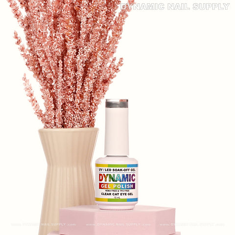 Clear Cat Eye Gel - Transparent Magnetic Silver Shimmery Gel Polish