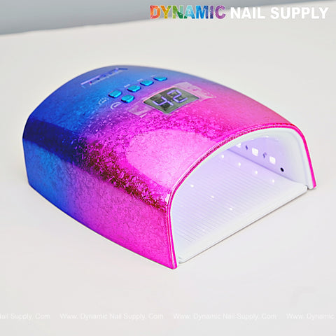 The [Rainbow] 48W cordless LED/UV gel nail dryer from Dynamic Nail Supply features a digital timer display.