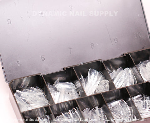 [Coffin S] Full Cover Tips - Soft Gel X tips - 600 pcs - Short length - 11 sizes