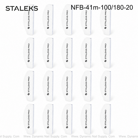 NFB-41m-100/180-20 Staleks Grinding buff crescent mini EXPERT 41 100/180 grit (20 pcs)
