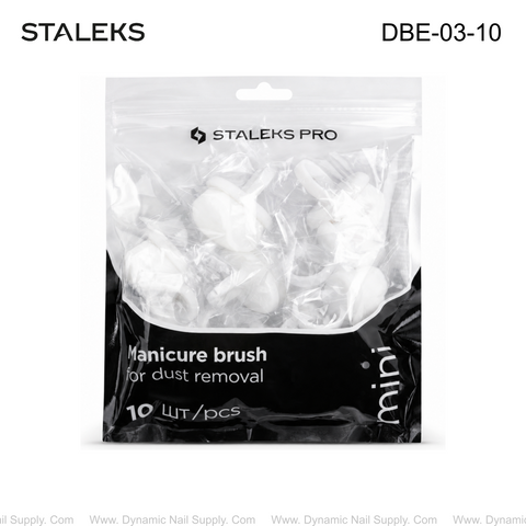 DBE-03-10 Staleks Manicure brush EXPERT 03 for dust removal mini (10 pcs)