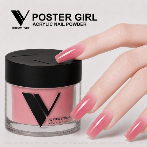 V Beauty Pure - Poster Girl Acrylic Powder 42.5g for salon nails. Shop Dynamic Nail Supply.