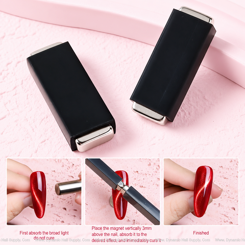 2 pcs Rectangular Cat Eye Magnet Set, Strong Magnetic Stripe for Cat Eye Gel Nail Polish