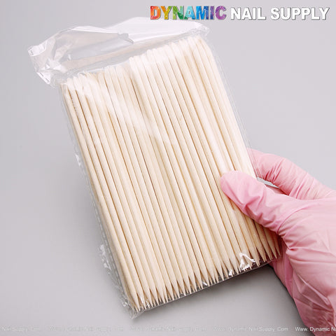 DYNAMIC Premium Wooden Orange Stick Pack - Disposable Wood Cuticle Pusher