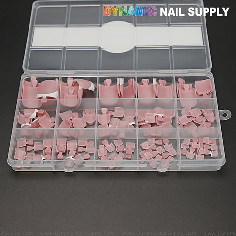 [Berry Pink] French Toe Tips - Full Cover Nail Tip Box - 150pcs