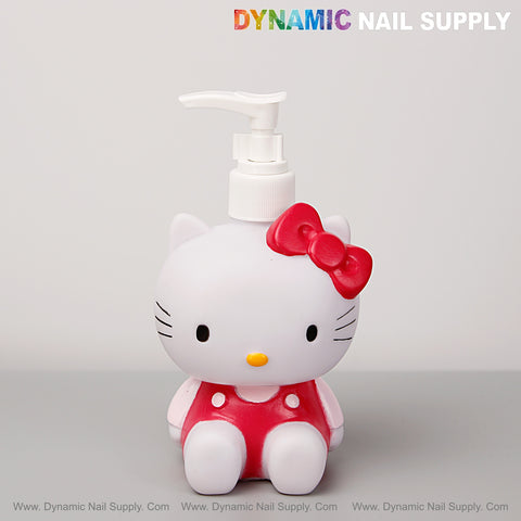 The Hello Kitty Small Lotion & Soap Dispenser Bottle is a cute empty plastic pump for shampoo, oil, or liquid.