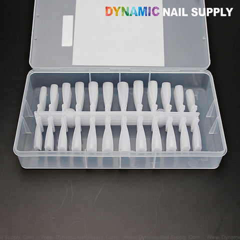 Long Skinny Stiletto - Prebuff Matte Soft Gel Tips Half Cover - 240pcs