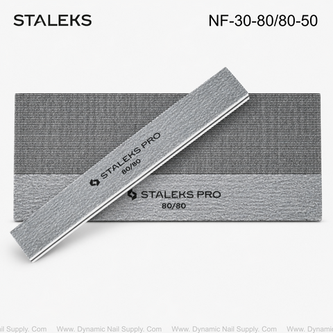 NF-30-80/80-50 Staleks STALEKS Straight wide mineral nail file 80/80 grit (50 pcs)