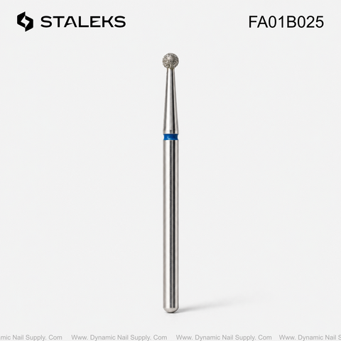 FA01B025 [BLUE] Staleks Diamond nail drill bit ball EXPERT head diameter 2,5 mm