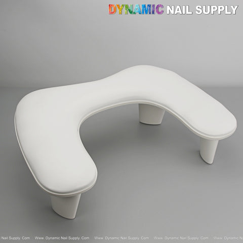 [White] U-shape Leather Armrest with Cushion Pillow for Pedicure Manicure (Reposabrazos Para Manicura)
