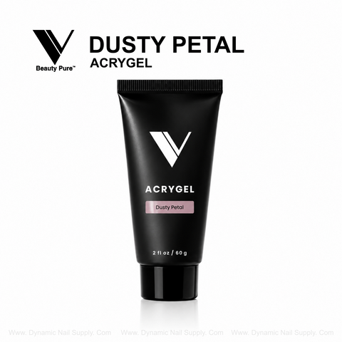 Dusty Petal - V Beauty Pure AcryGel tube for salon nails stands upright on a plain white background.