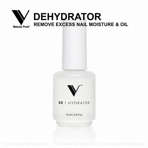 V Beauty Pure - Nail Prep Dehydrator in a white bottle with black text/logo, shown on a plain white background.