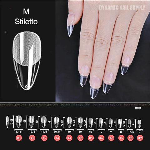 [Stiletto M] Full Cover Soft-Gel Nail Tips - 600 pcs