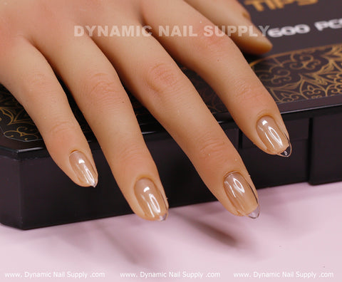 [Almond S] Full Cover Tips - Soft Gel X tips - 600 pcs - Short Length - 10 sizes