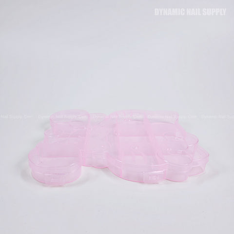 [Plastic Pink] Stand Hello Kitty Plastic Charm Small Bead Container Box Organizer Storage Case - 10 grids