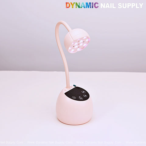 The [Light Pink] Mini Flash Cure UV LED Lamp 36W has a gooseneck and auto sensor, perfect for quick gel curing.
