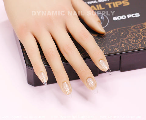 [Stiletto S] Full Cover Tips - Soft Gel X tips - 600 pcs - Short Length - 10 sizes