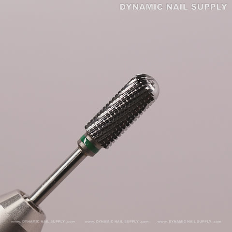 Close-up of the Cross Spiral Cut Coarse Removal Bit Round Top on a light gray background.