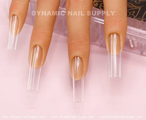 [Square XXL] Full Cover Tips - Soft Gel X tips - 360 pcs - 2XL Extra Long- 11 sizes