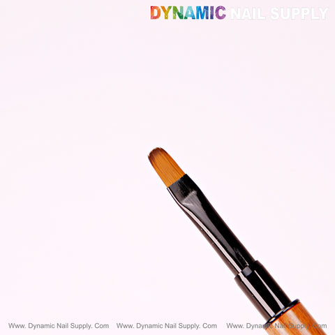 A close-up of the Wood and Black Dual Head Gel Brush—oval head and spatula—on a white background.