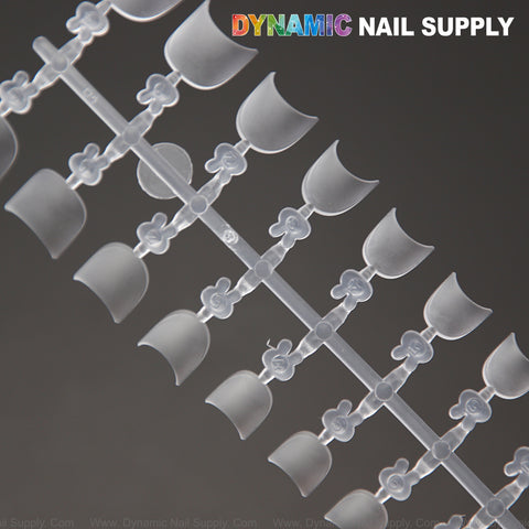 Short Square Round Edge - Prebuff Soft Gel Tips Half Cover Nail Tip Box