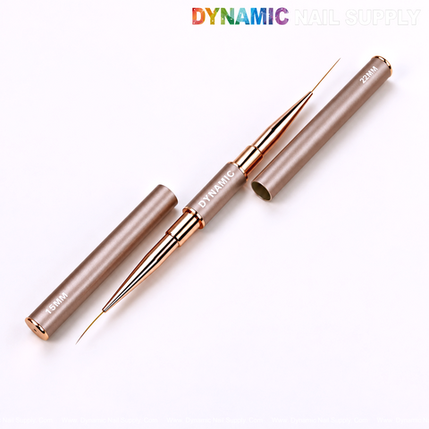 DYNAMIC Nail Art Dual Head Multi-use Metallic Color Brush - Liner, Builder, Ombre, 3D, Detail Brush