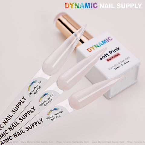 Dynamic No-HEMA 'Soft Pink' Sheer Gel Polish - Transparent Jelly Light Pink Natural Cover for All Skin Tone