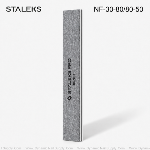 NF-30-80/80-50 Staleks STALEKS Straight wide mineral nail file 80/80 grit (50 pcs)