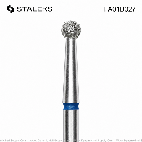 FA01B027 Staleks Diamond nail drill bit ball blue EXPERT head diameter 2,7 mm