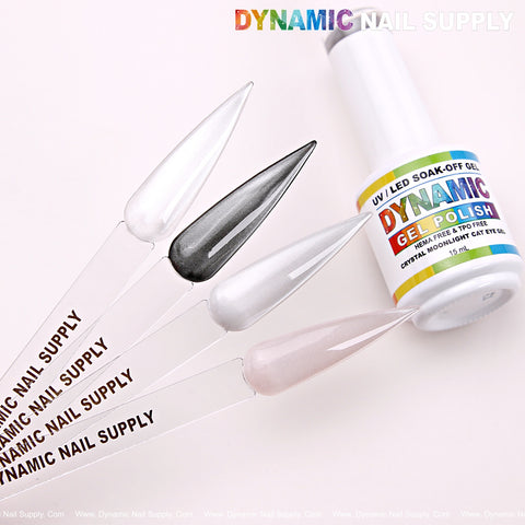 Crystal Moonlight Cat Eye Gel Polish - HEMA-Free Magnetic Silver Shimmery Super Shiny Effects