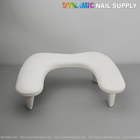 [White] U-shape Leather Armrest with Cushion Pillow for Pedicure Manicure (Reposabrazos Para Manicura)