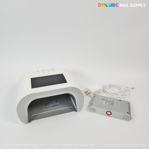 ONAIL AI Camera Nail Lamp UV/LED, cordless with power adapter & battery; pro-grade for healthy nail curing.