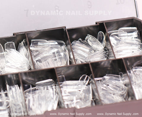 [Square S] Full Cover Tips - Soft Gel X tips - 600 pcs - Short Length- 11 sizes