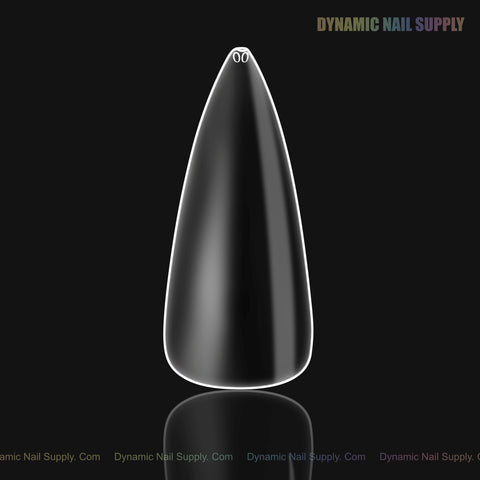 Sculpted Stiletto (Long) Full Cover Soft-Gel Nail Tips (Black Box)
