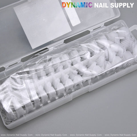 Short Square Round Edge - Prebuff Soft Gel Tips Half Cover Nail Tip Box